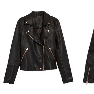 **NWOT** Blank NYC Leather Jacket, rose gold